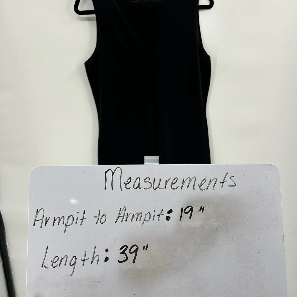 Vintage Y2K Purple Velvet Sleeveless Dress Size‎ M Whimisgoth Dark Academia CBK